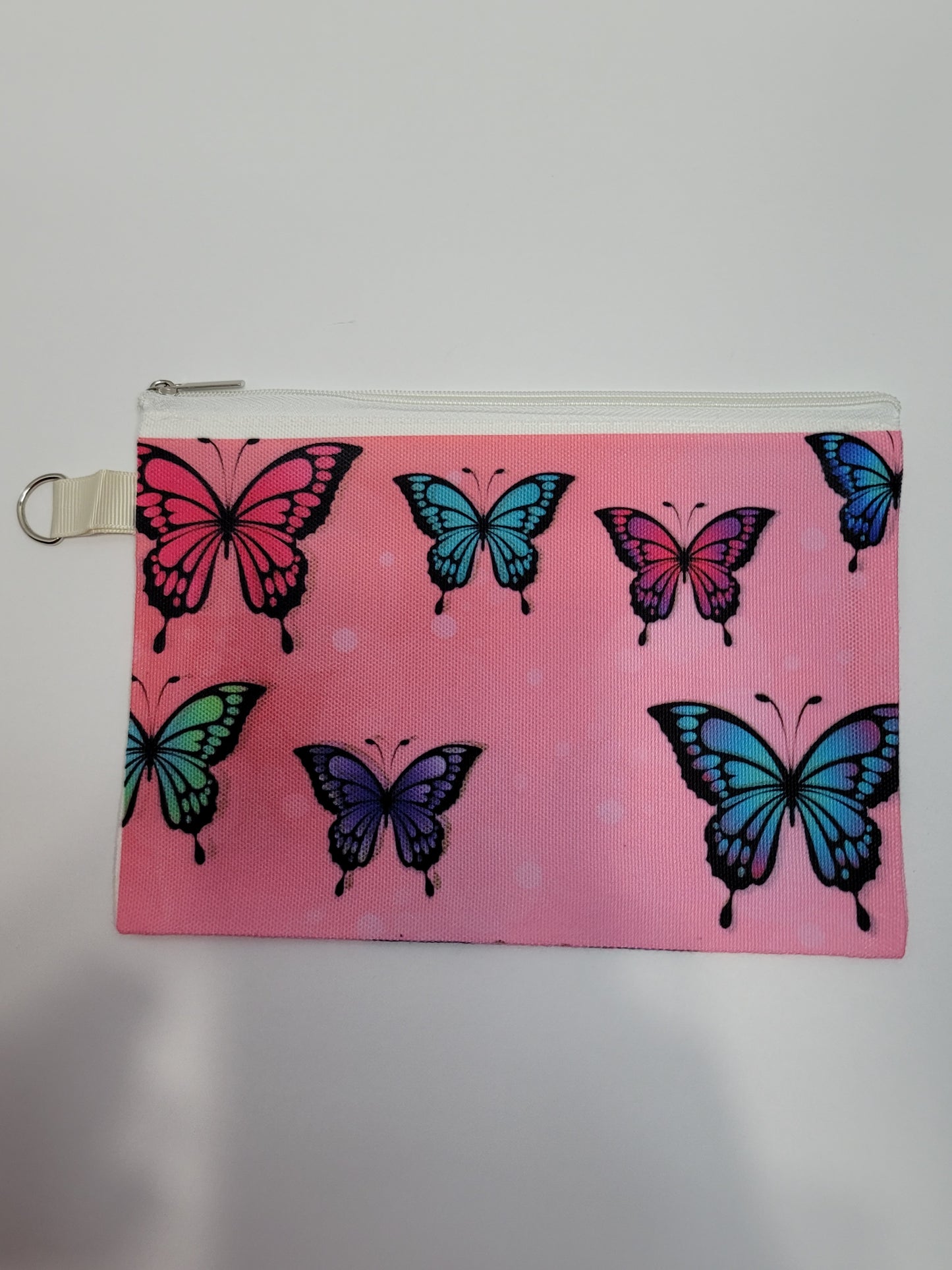 Pink Butterfly Makeup Bag