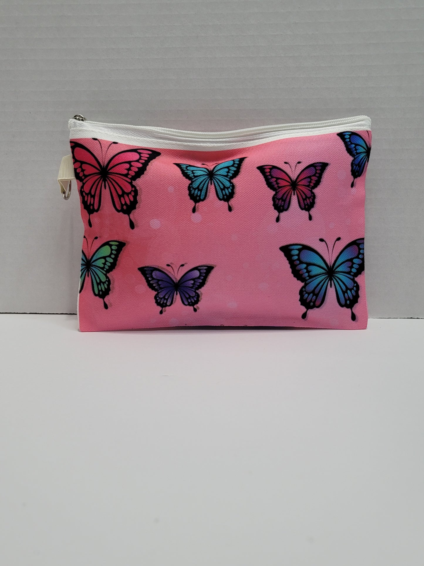 Pink Butterfly Makeup Bag