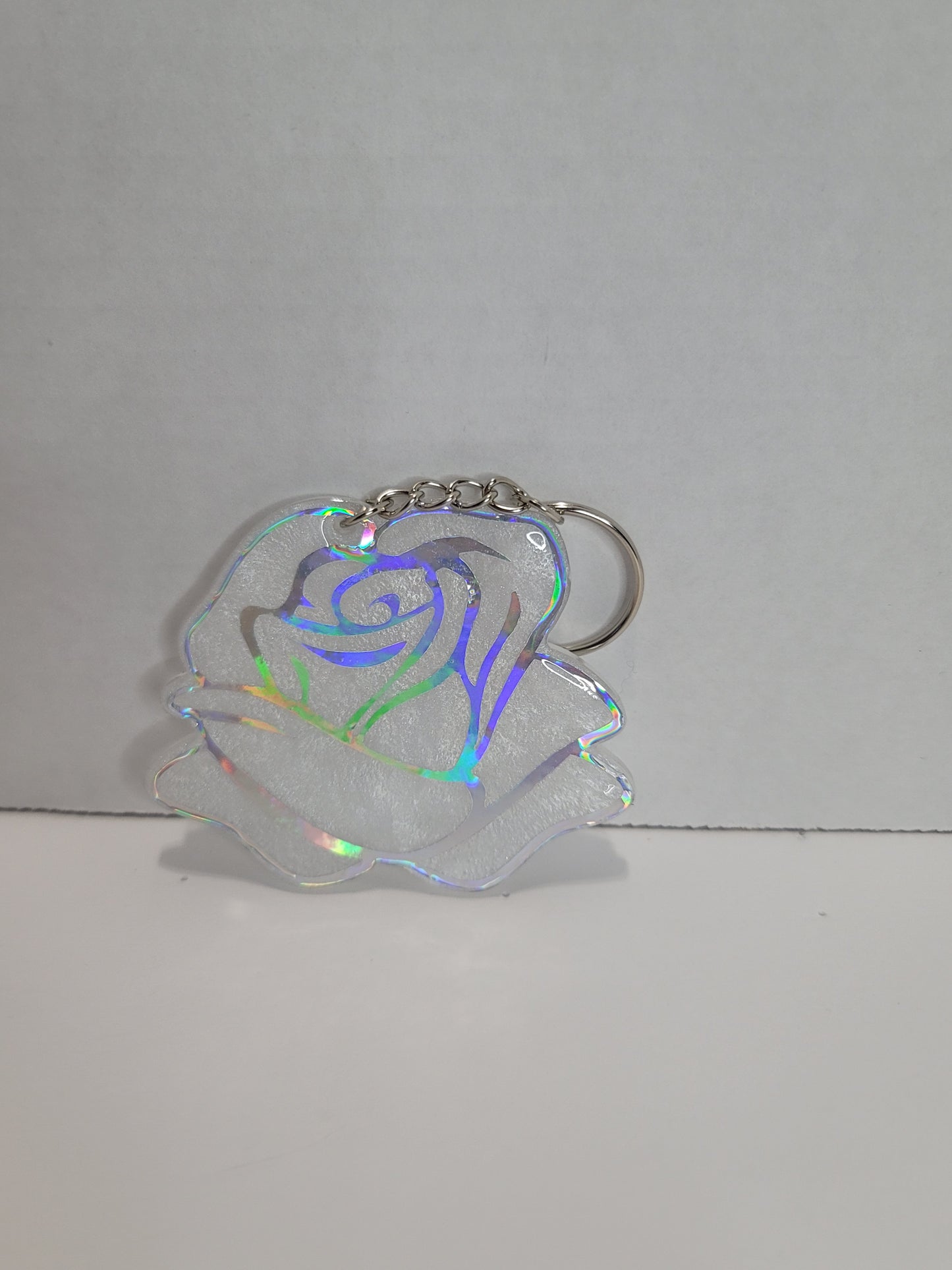 Colorful Rose Keychain