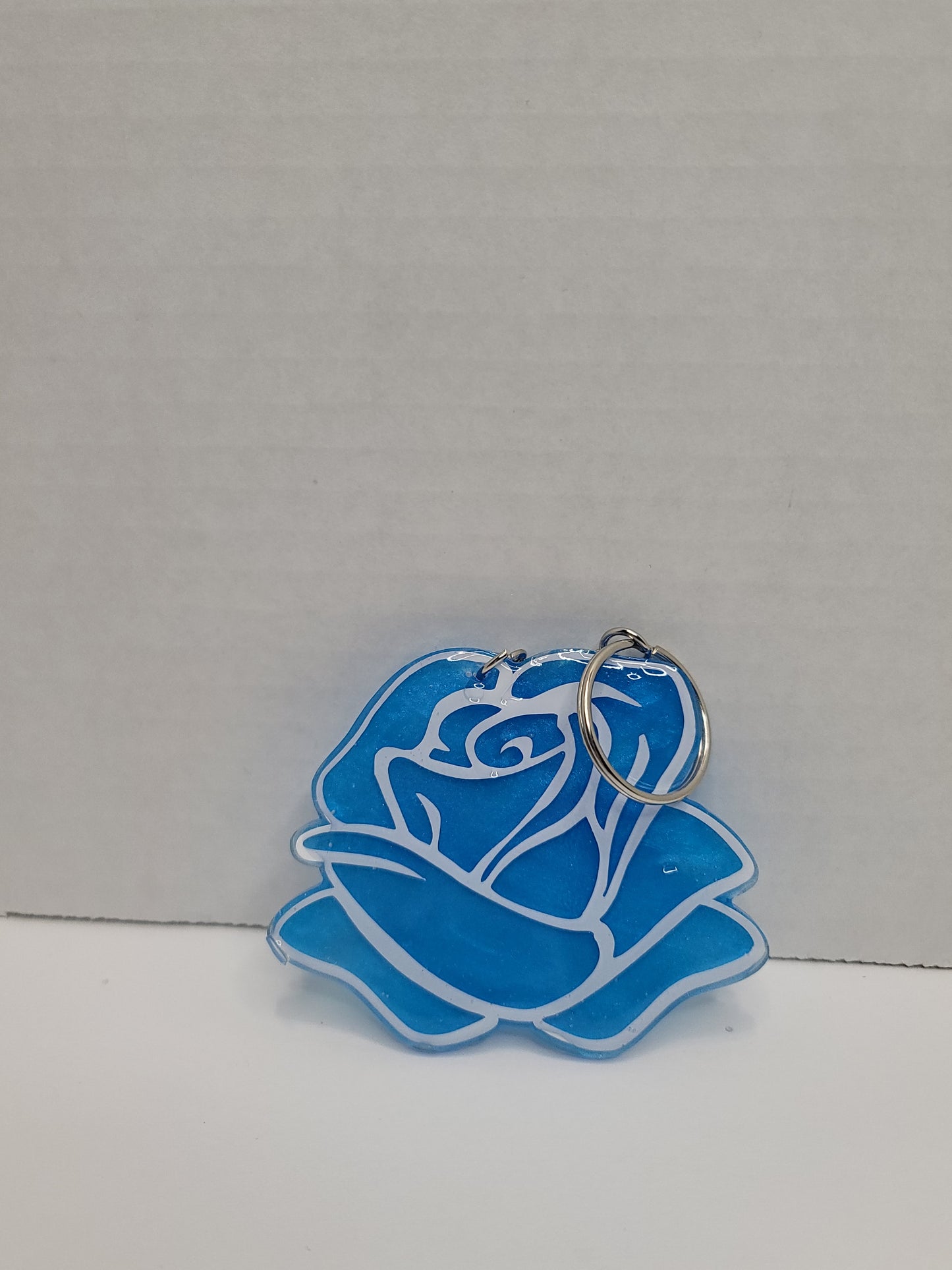 Colorful Rose Keychain