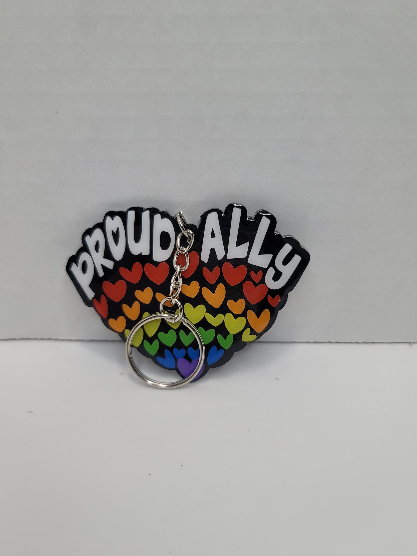 Proud Ally Heart Keychain