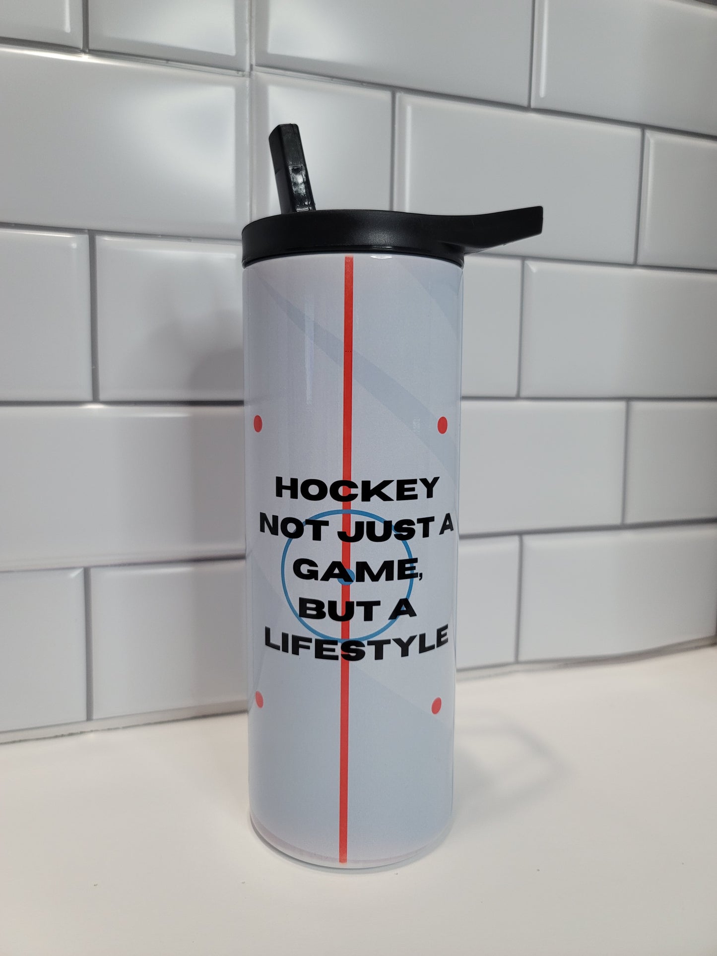 Hockey Not Just a Game But a Lifestyle tumbler/ water bottle 25oz