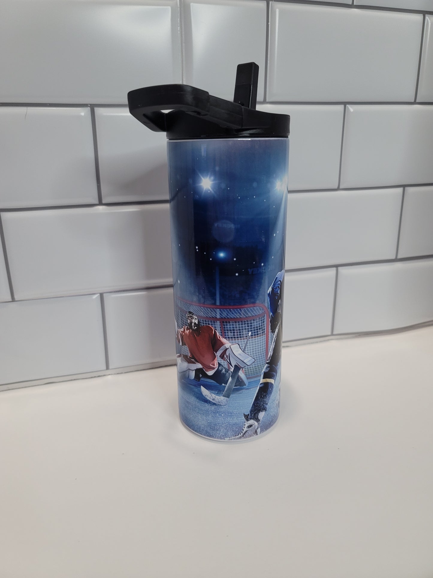 Hockey Water Bottle/ Tumbler 25oz