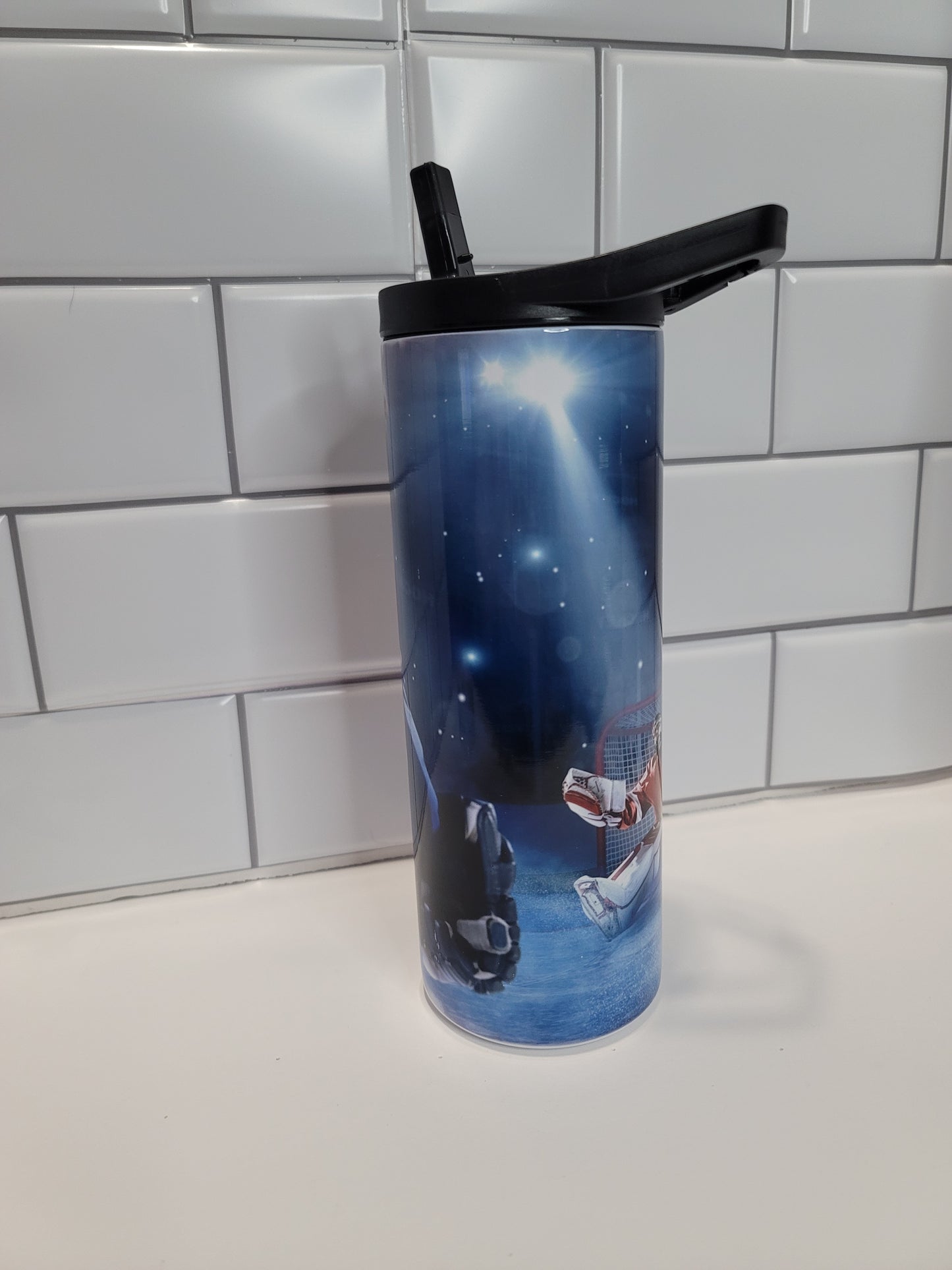 Hockey Water Bottle/ Tumbler 25oz