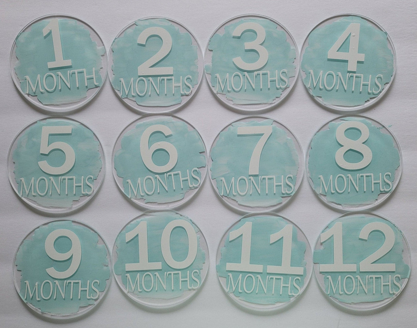 Baby Month Markers Mint Green