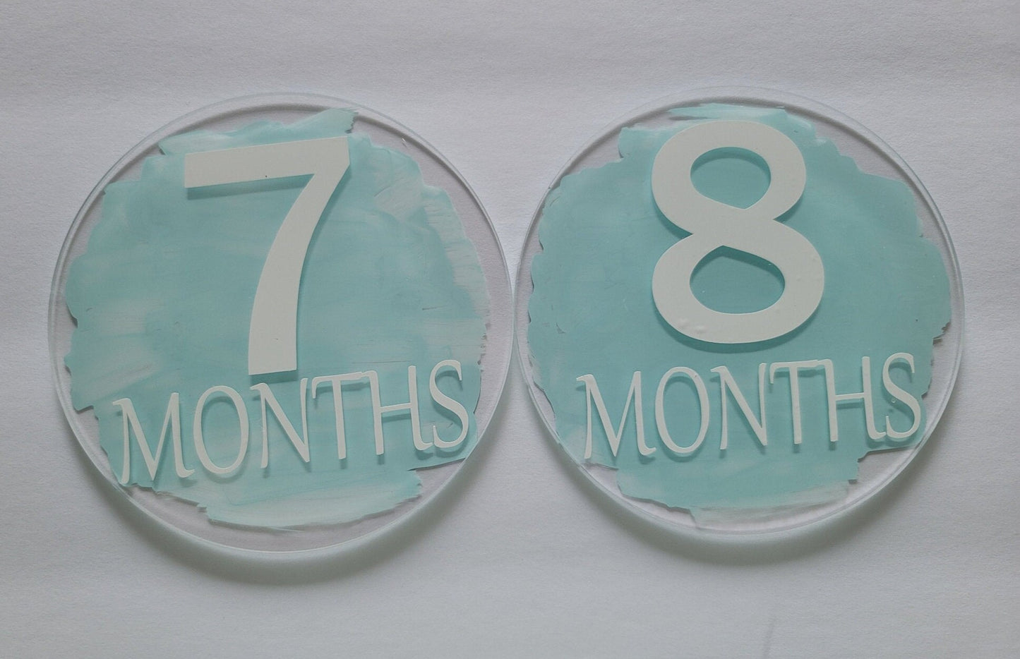 Baby Month Markers Mint Green