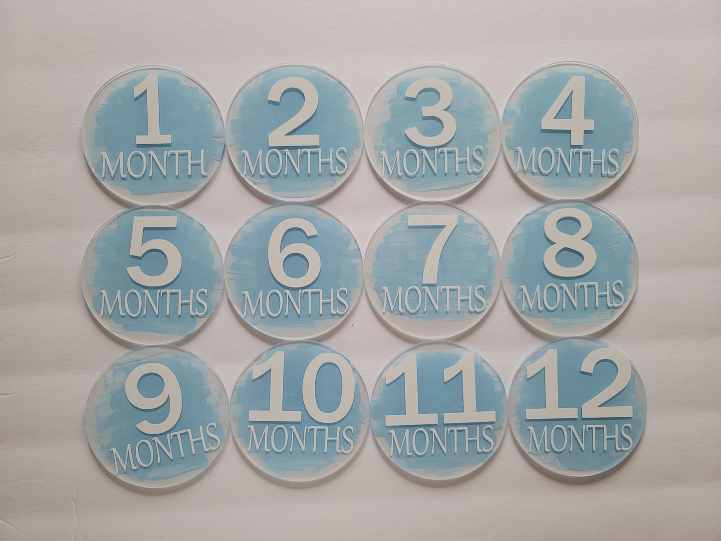 Baby Month Markers Blue