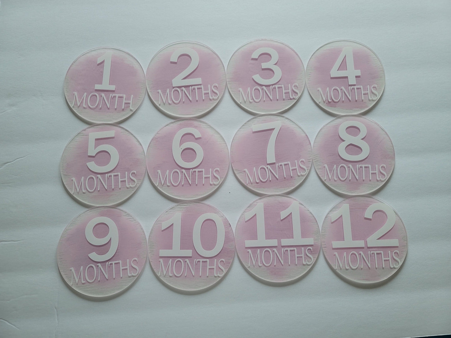 Baby Month Markers Pink