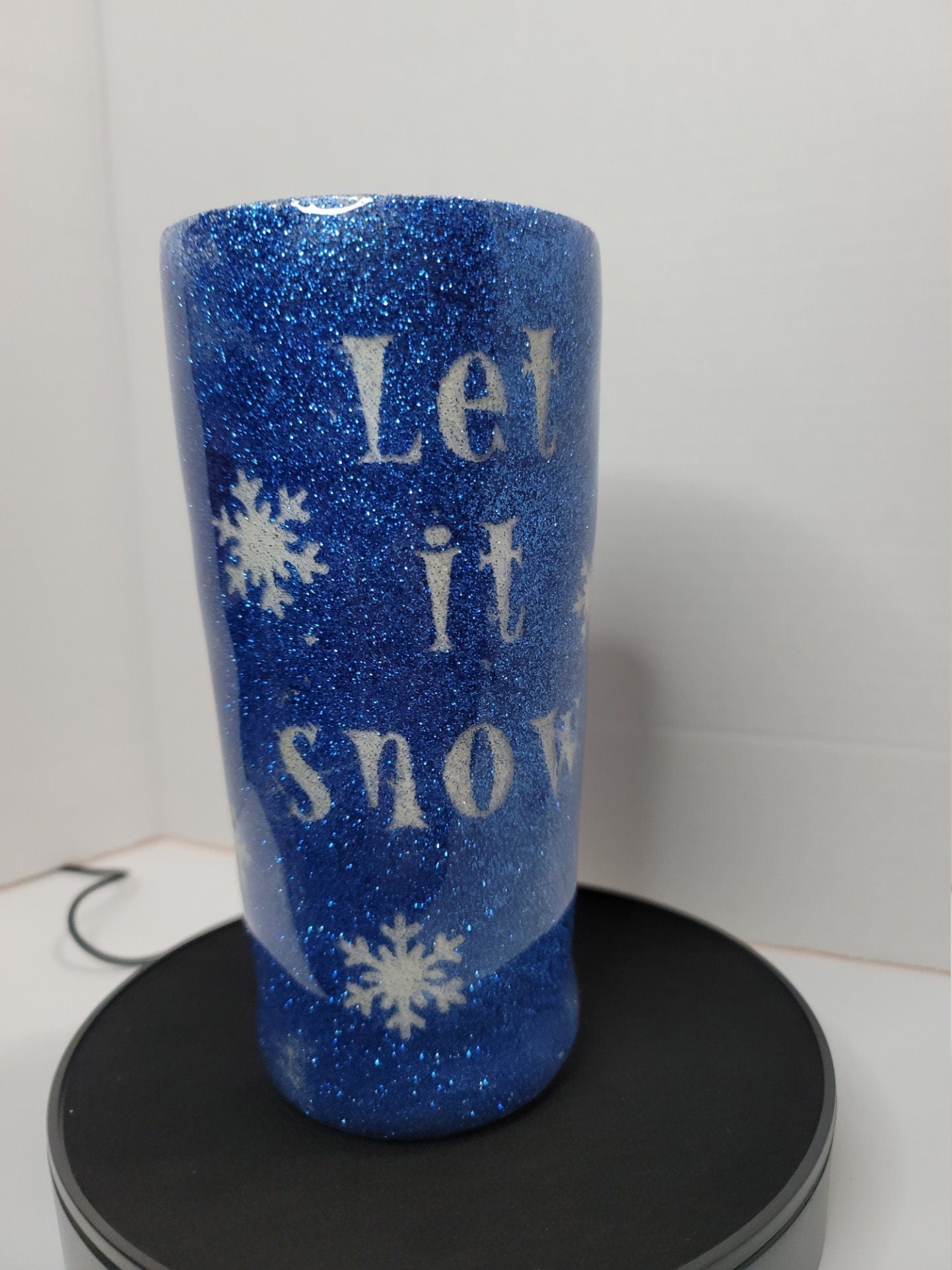 Glitter Let It Snow Tumbler