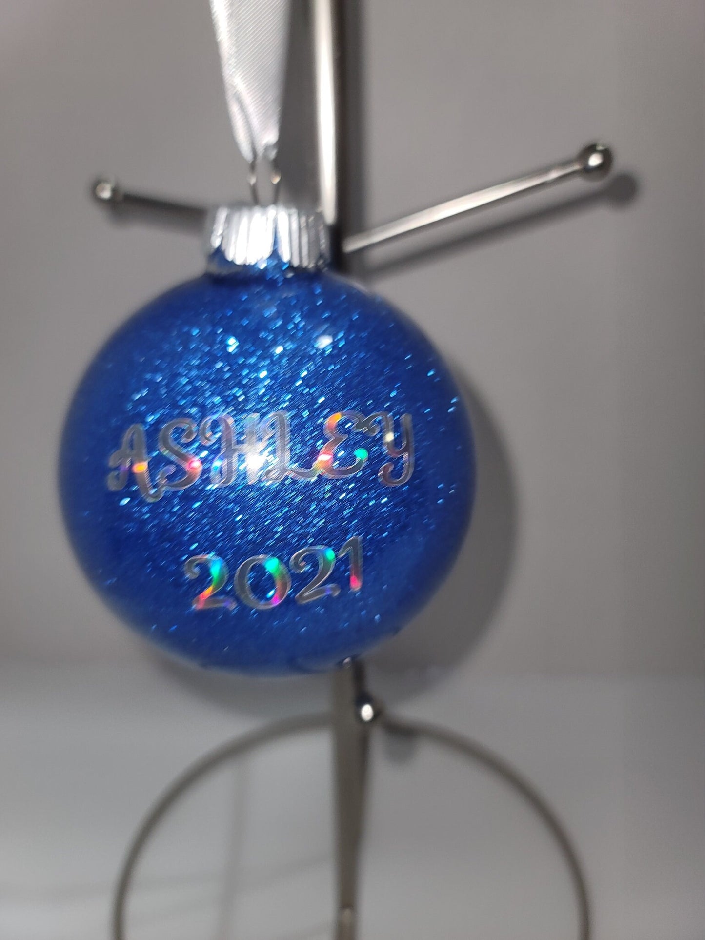 Personalized Glitter Ornament