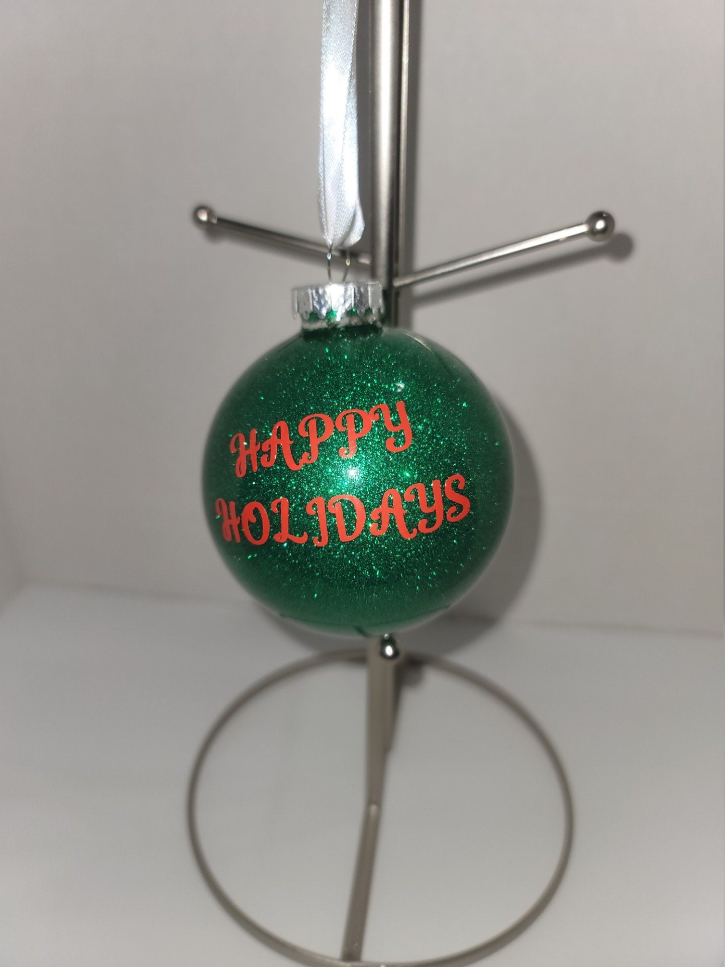 Glitter Happy Holidays Ornament