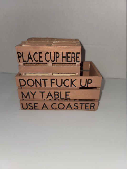 Wood Adult Coasters.