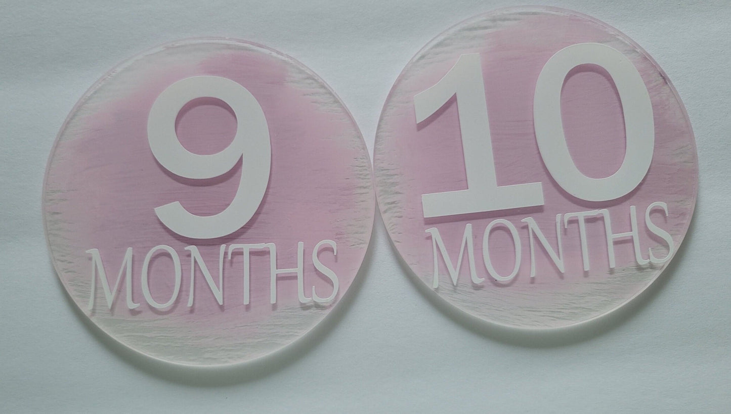 Baby Month Markers Pink