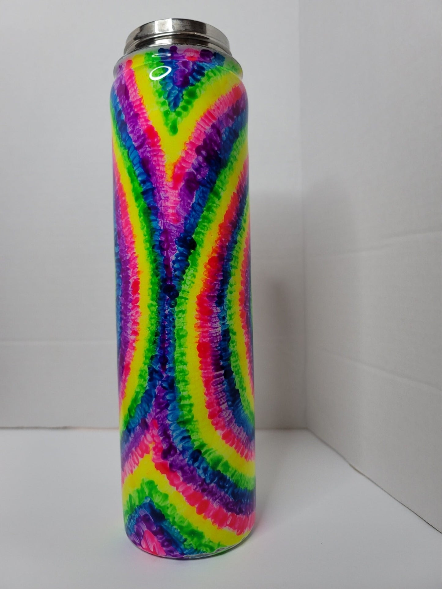 Hand Painted Rainbow Water Bottle