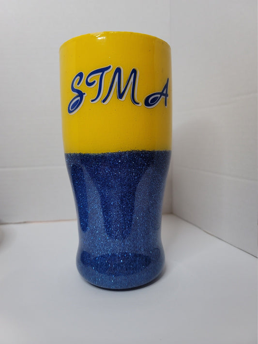 2 color with glitter tumbler