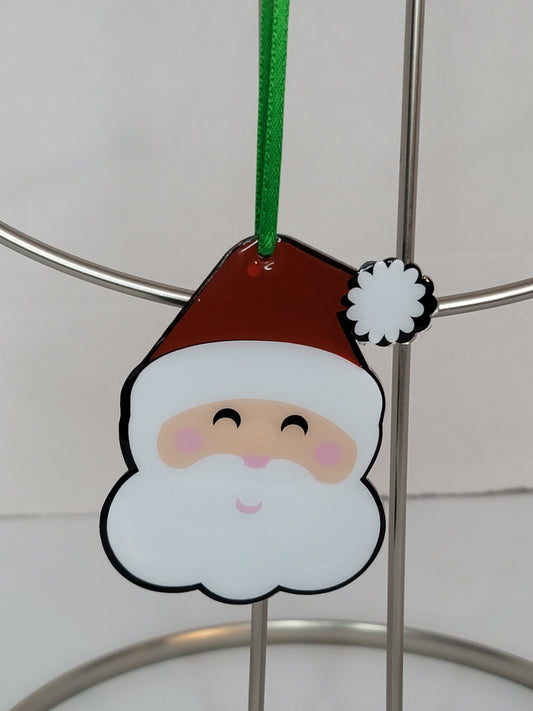 Santa Head Stocking Tag/ Ornament