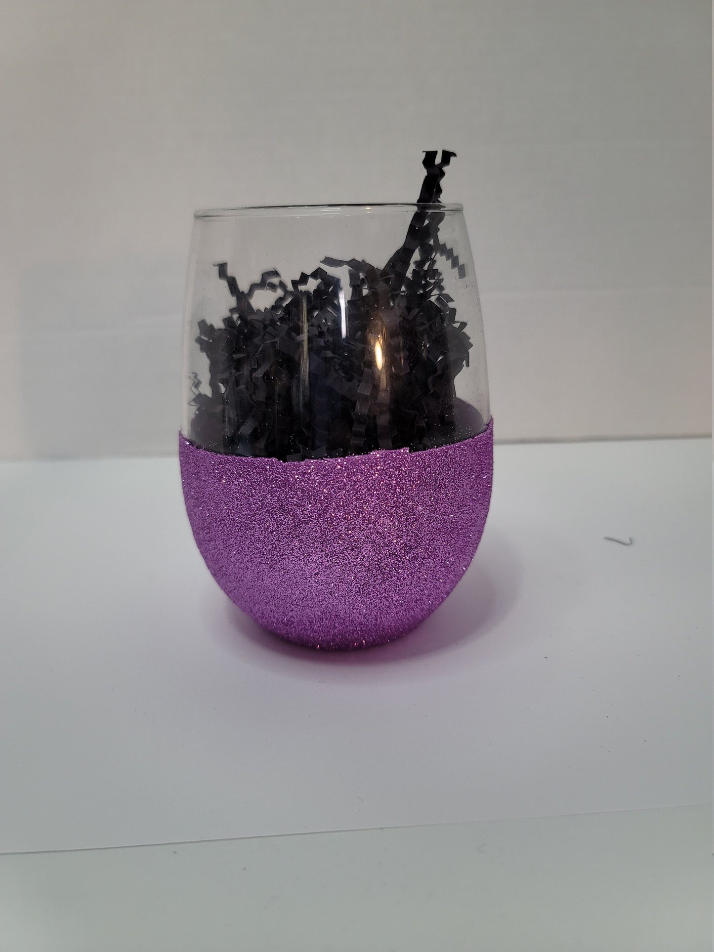 Purple Glitter WIne Tumbler Set of 2