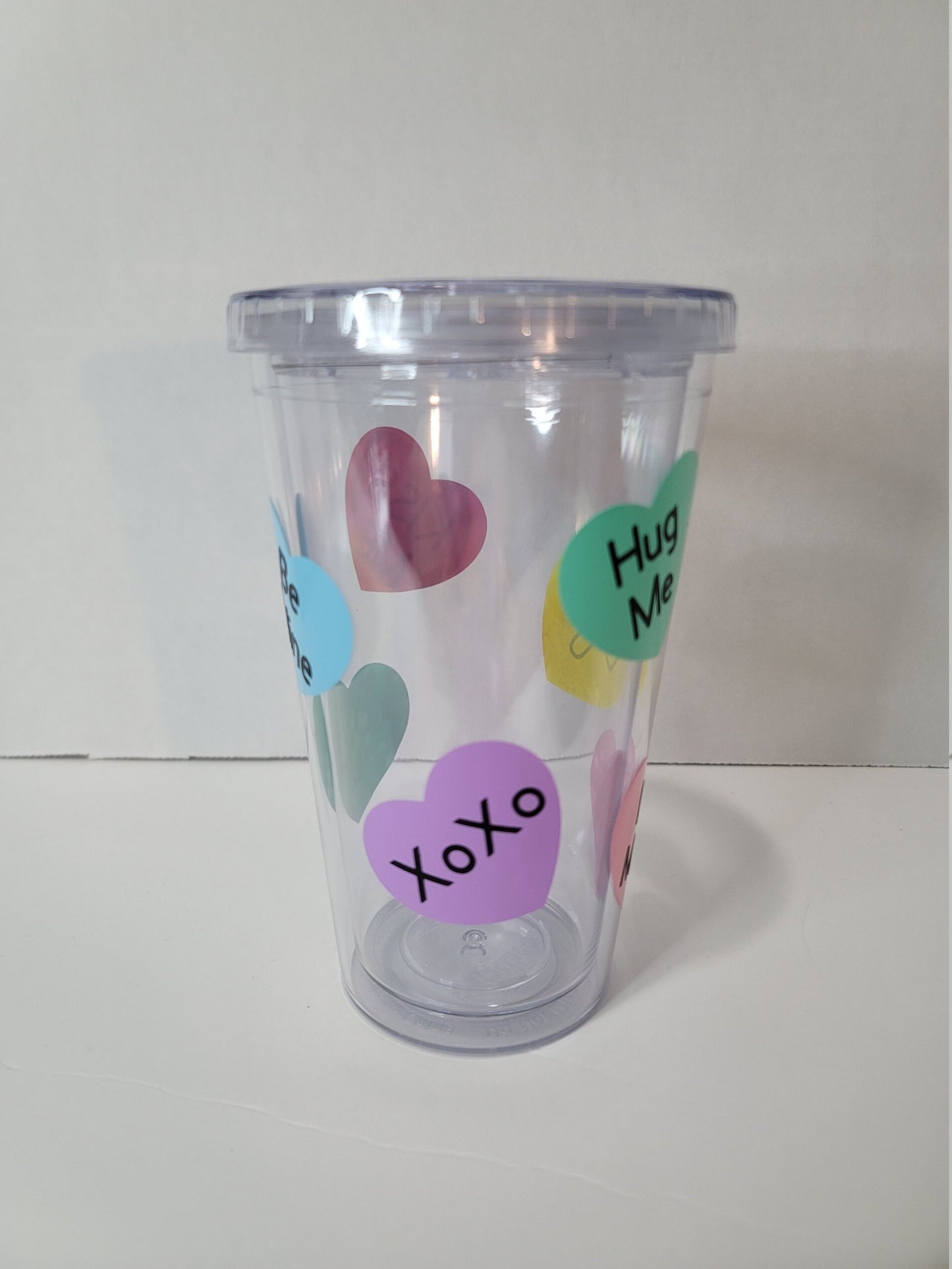 Conversation Heart Cold Tumbler