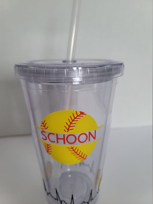 Softball/ Baseball Cold Tumbler