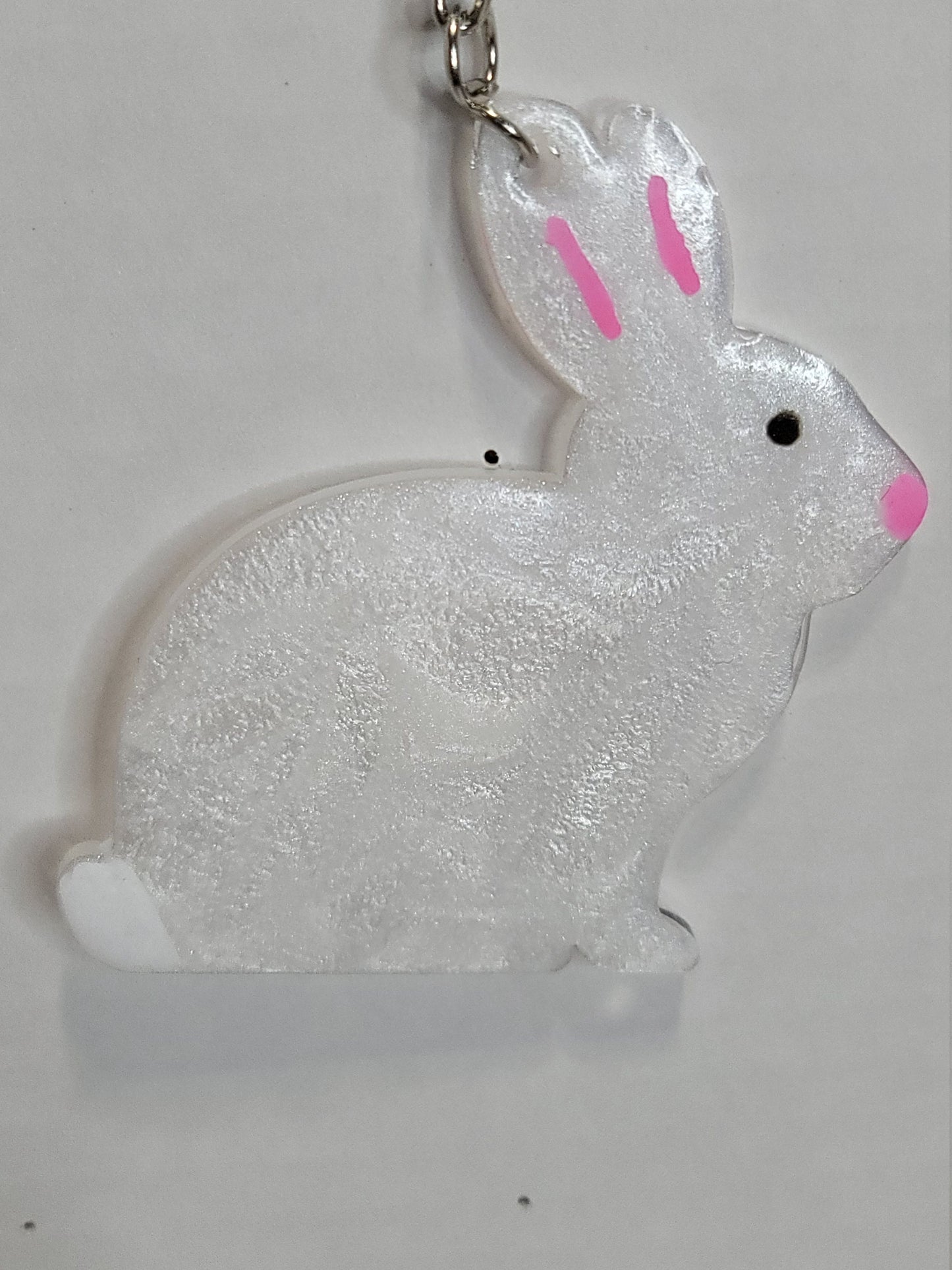 White Bunny Key Chain