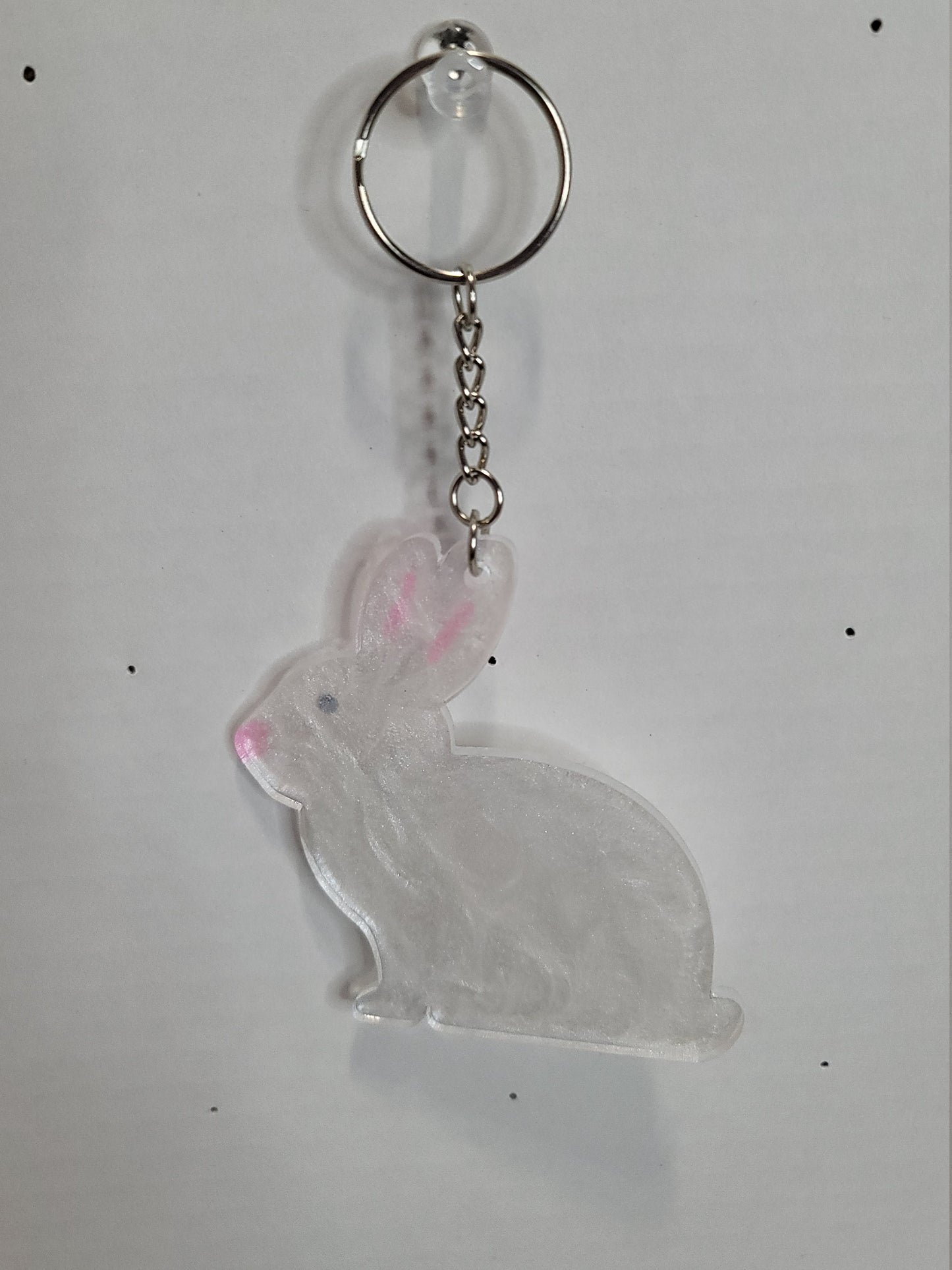 White Bunny Key Chain